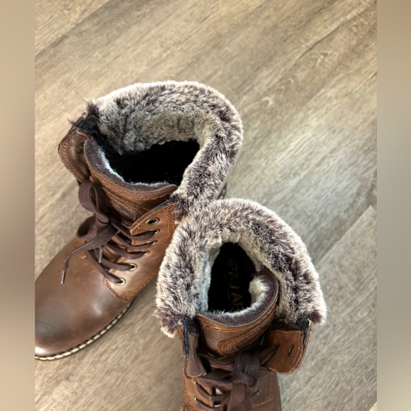 PAJAR Canada Leather Combat Winter Boots women’s 9 - Picture 7 of 15